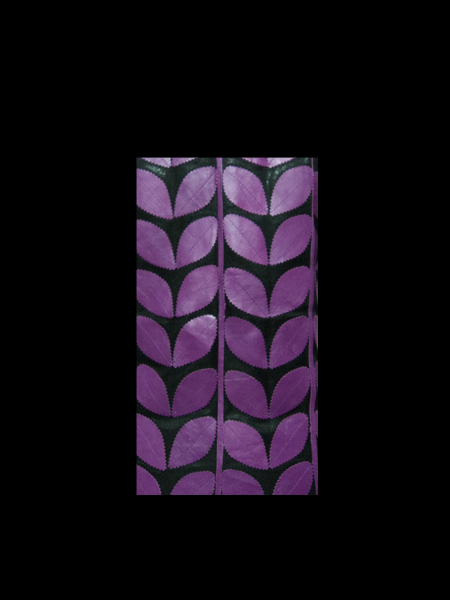 Purple Leather Leaf Jacket for Woman V Neck Design 08 Genuine Short Zip Up Light Lightweight [ Click to See Photos ]